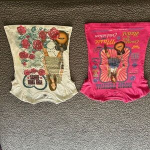 H&M Kids Graphic Tees - Cream and Red